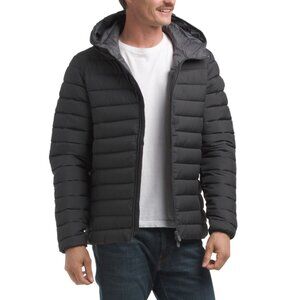SAVE THE DUCK Black Marco Quilted Hooded Jacket